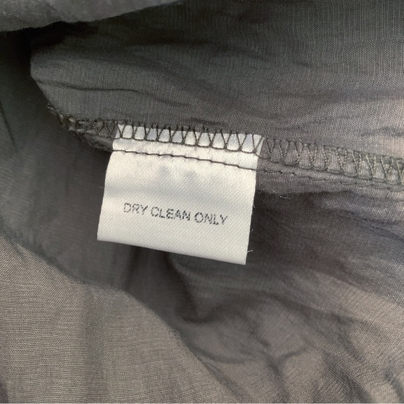 Jarbo Cotton Silk Blend Button Front Shirt 2 US 6 Grey - Picture 6 of 8